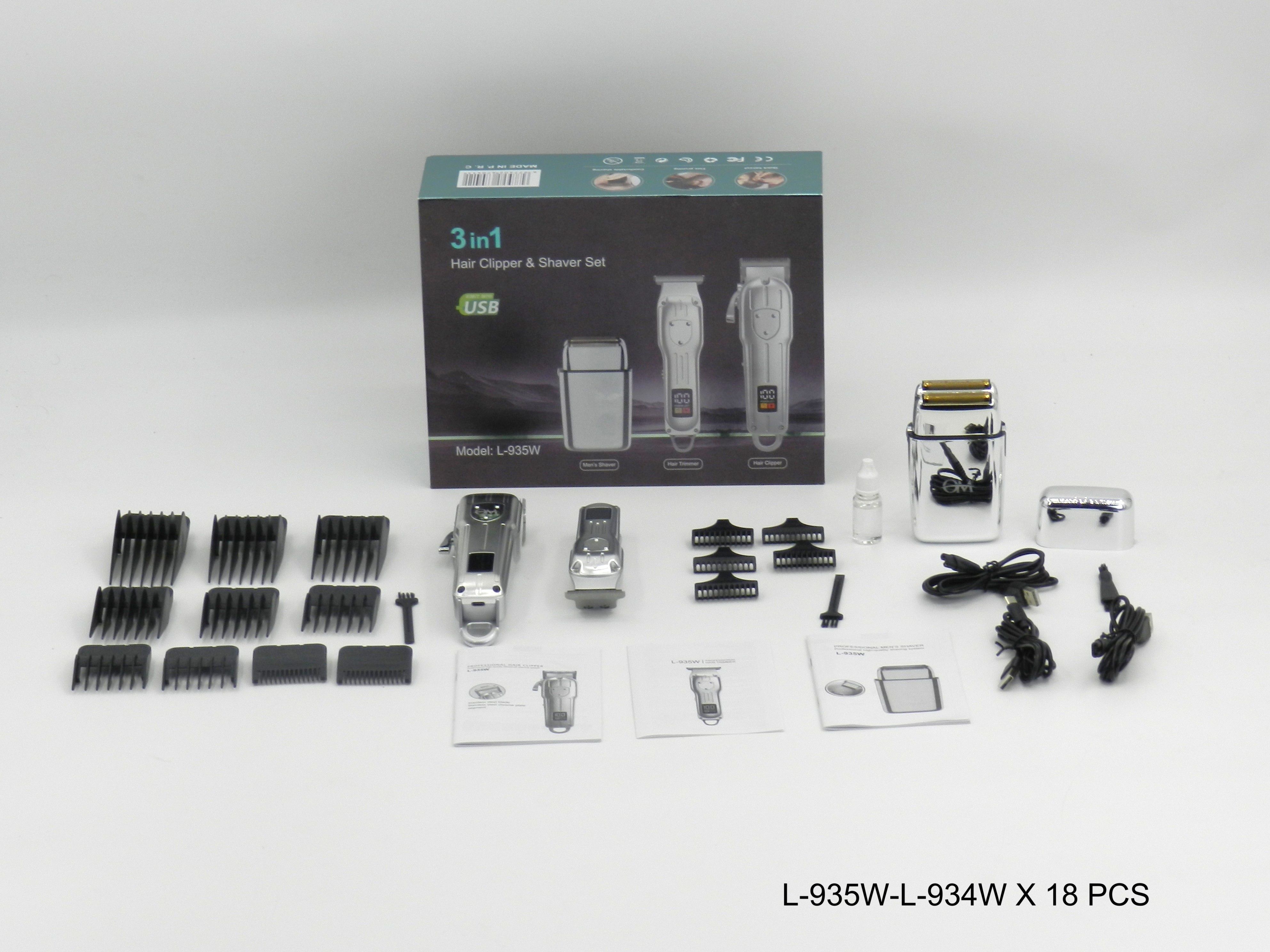 Set 3 En 1 Máquina Corta Pelo 