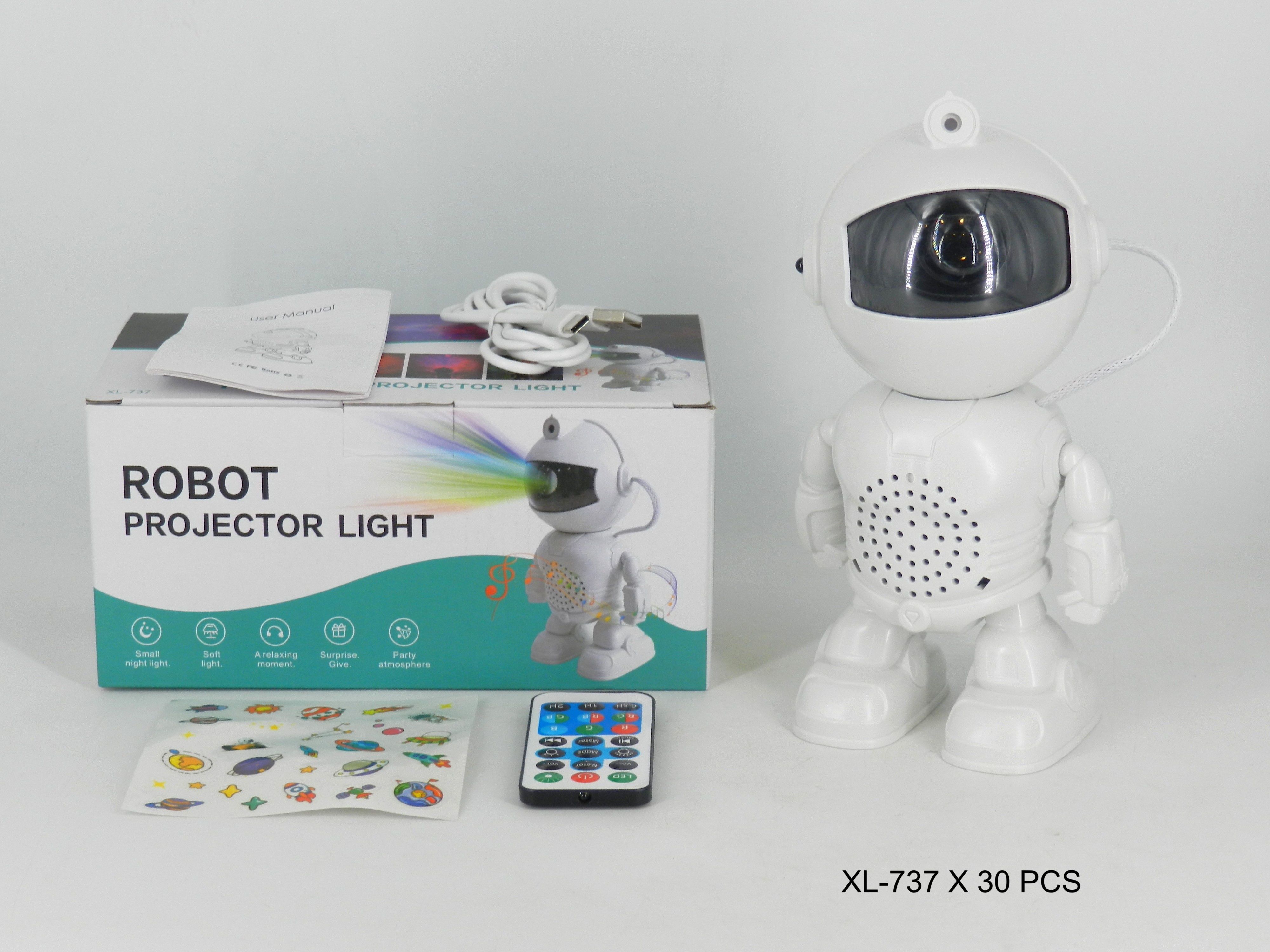 Astronauta robot proyector